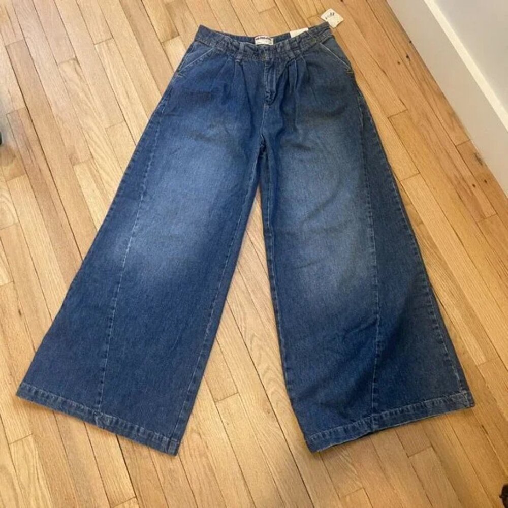We The Free Free People Equinox Wide Leg Denim Trouser Jeans NWT Size 29 - Picture 7 of 10